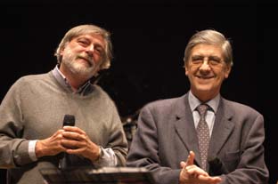 Gino Strada e il Sindaco di Forlì Franco Rusticali